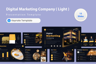 Digital Marketing Company Keynote Template ( Light & Dark )